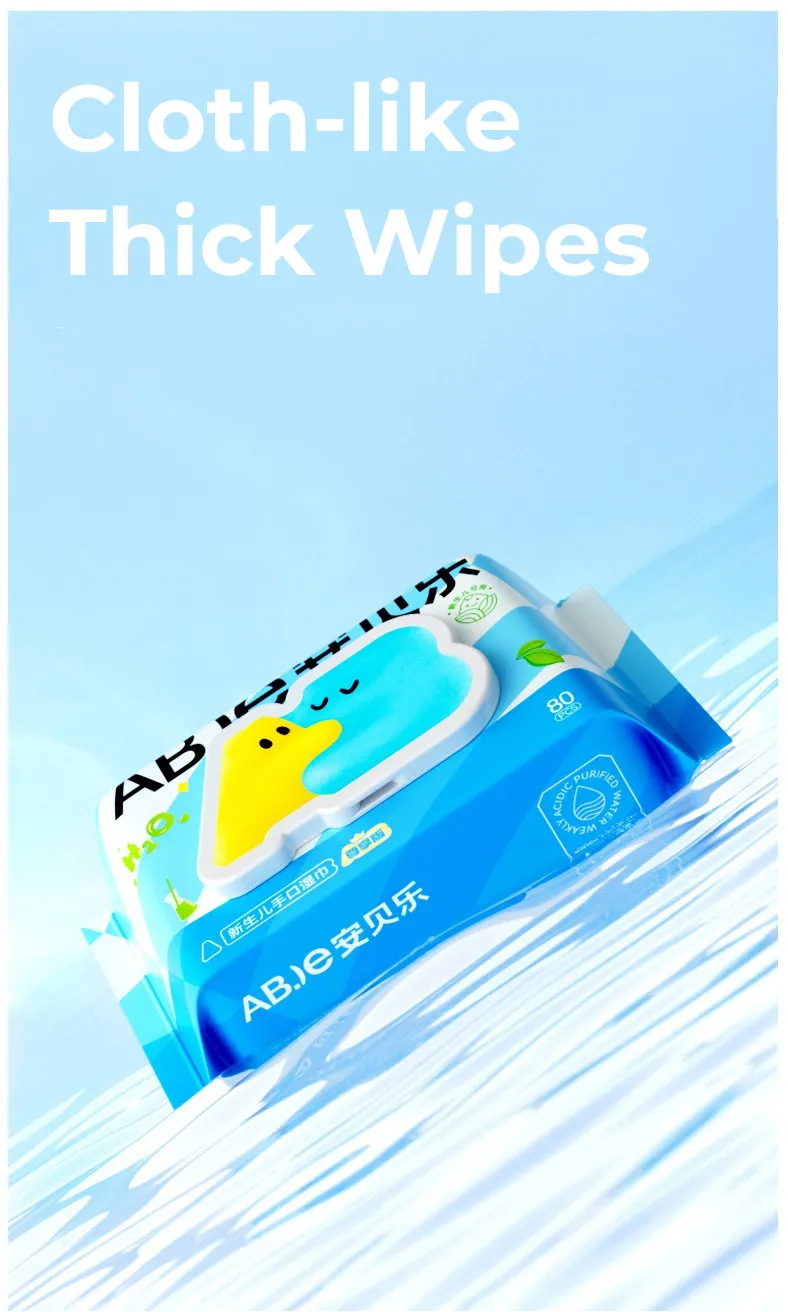 AB.le Pure Touch Baby Wipes – 80pcs Gentle Water Wipes